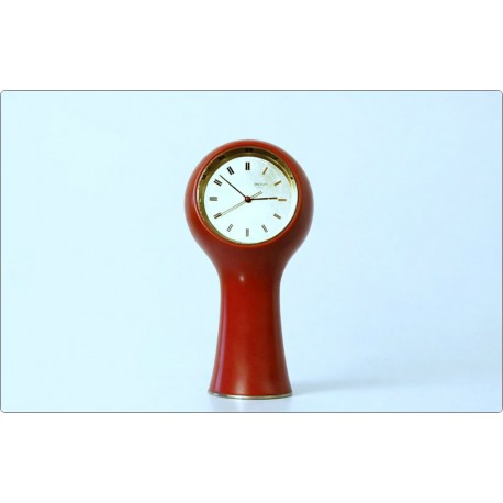 Table Clock SECTICON Mod. T1, Design A. Mangiarotti, Swiss Made 1956 - RED