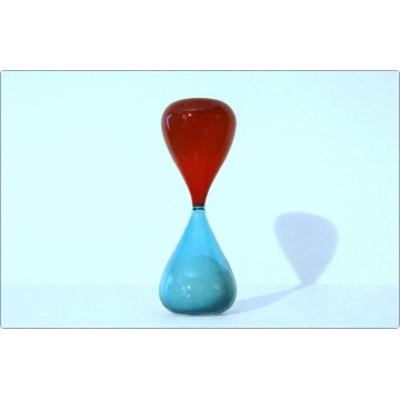 Clessidra VENINI - Fulvio Bianconi - Murano Glass - ROSSO / AZZURRO