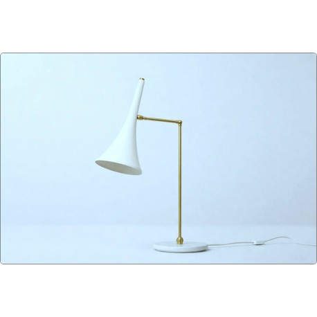 Table Lamp Art. TL-064 - Brass / Marble - WHITE Color