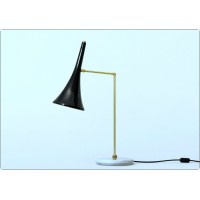 Lampada da Tavolo Art. TL-066 - Ottone / Marmo - NERO