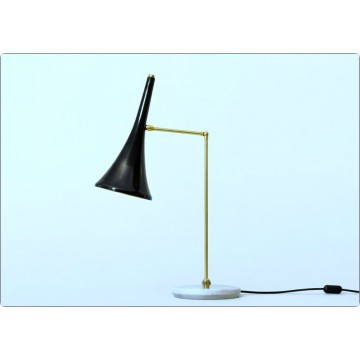 Table Lamp Art. TL-066 - Brass / Marble - BLACK Color