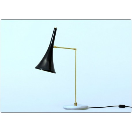 Lampada da Tavolo Art. TL-066 - Ottone / Marmo - NERO