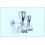 Coppia di Applique Art. A-086 - Struttura in Ottone - CROMO