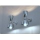 Pair of Wall Sconces Art. A-086 - Brass structure - CHROME