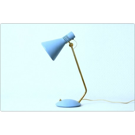 Desk Lamp STILNOVO - Mod. 8042 - Italy 1959 - Light Blue