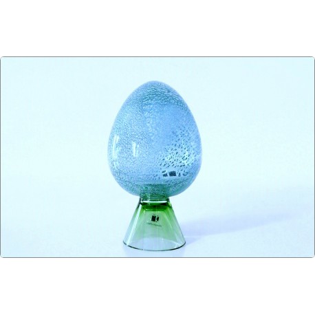 CARLO MORETTI - Scultura in Vetro - Foglia Argento - Murano 1992