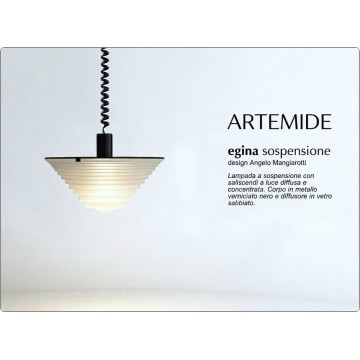 ARTEMIDE - Lampada da soffitto Mod. EGINA - A. Mangiarotti 1979