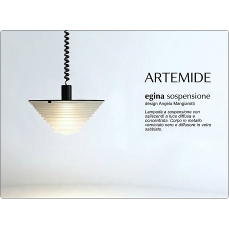 ARTEMIDE - Lampada da soffitto Mod. EGINA - A. Mangiarotti 1979